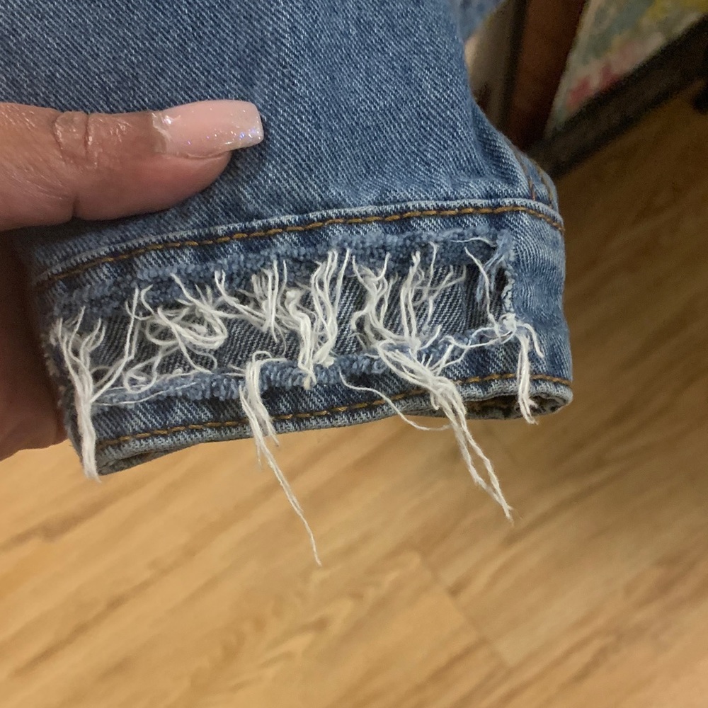 Black Rivet Ripped Denim Jacket - Picture 3 of 5